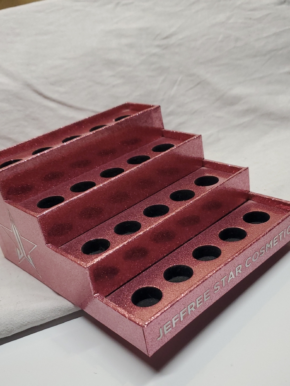 Jeffree Star Cosmetics Metallic Glittery Pink Lipstick Display Stand Organizer